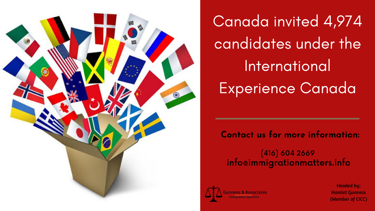 Canada invited 4,974 candidates under the International Experience Canada