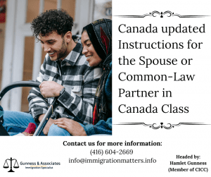 Instructions for the Spouse or Common-Law Partner in Canada Class Updated