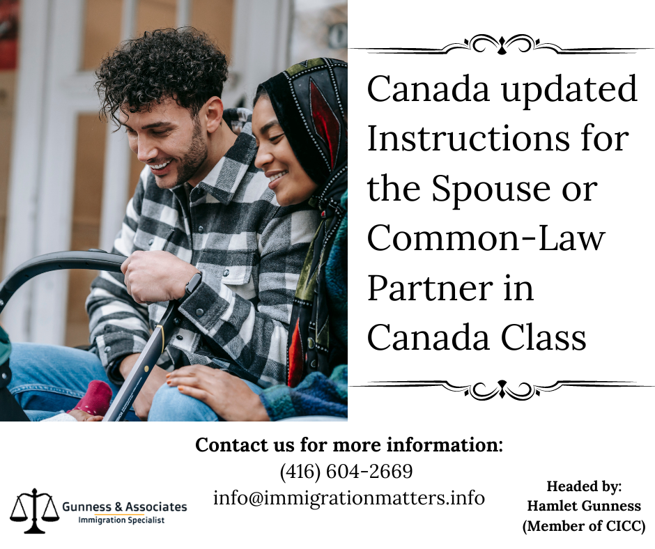 Instructions for the Spouse or Common-Law Partner in Canada Class Updated