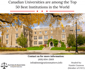 Canadian Universities are among the Top 50 Best Institutions in the World