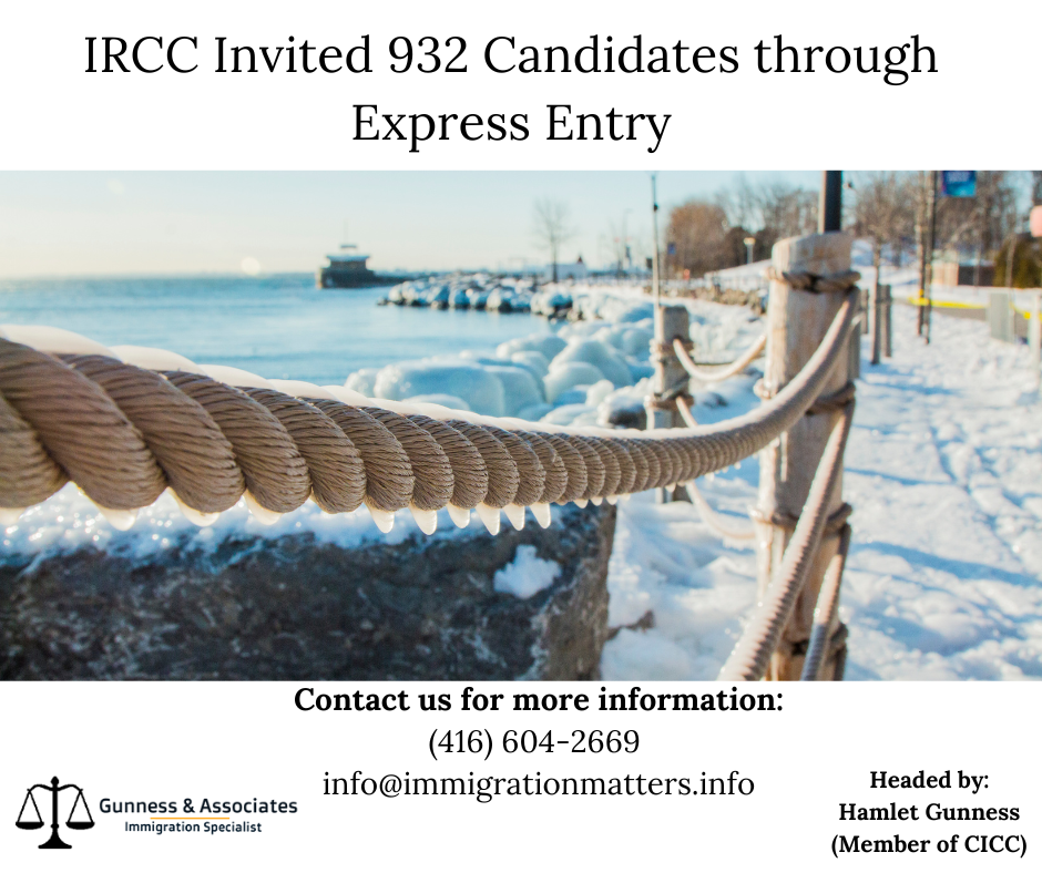 IRCC Invited 932 Candidates through Express Entry