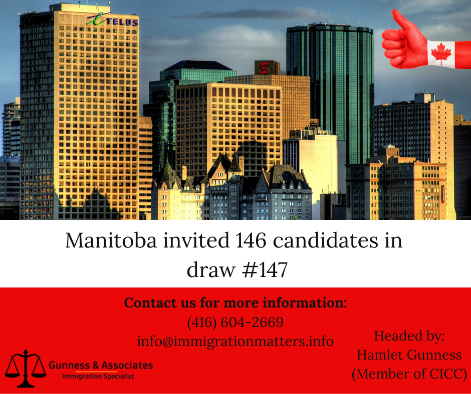 Manitoba invited 146 candidates in draw #147