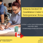 Ontario Invited 33 Candidates Under the Entrepreneur Stream