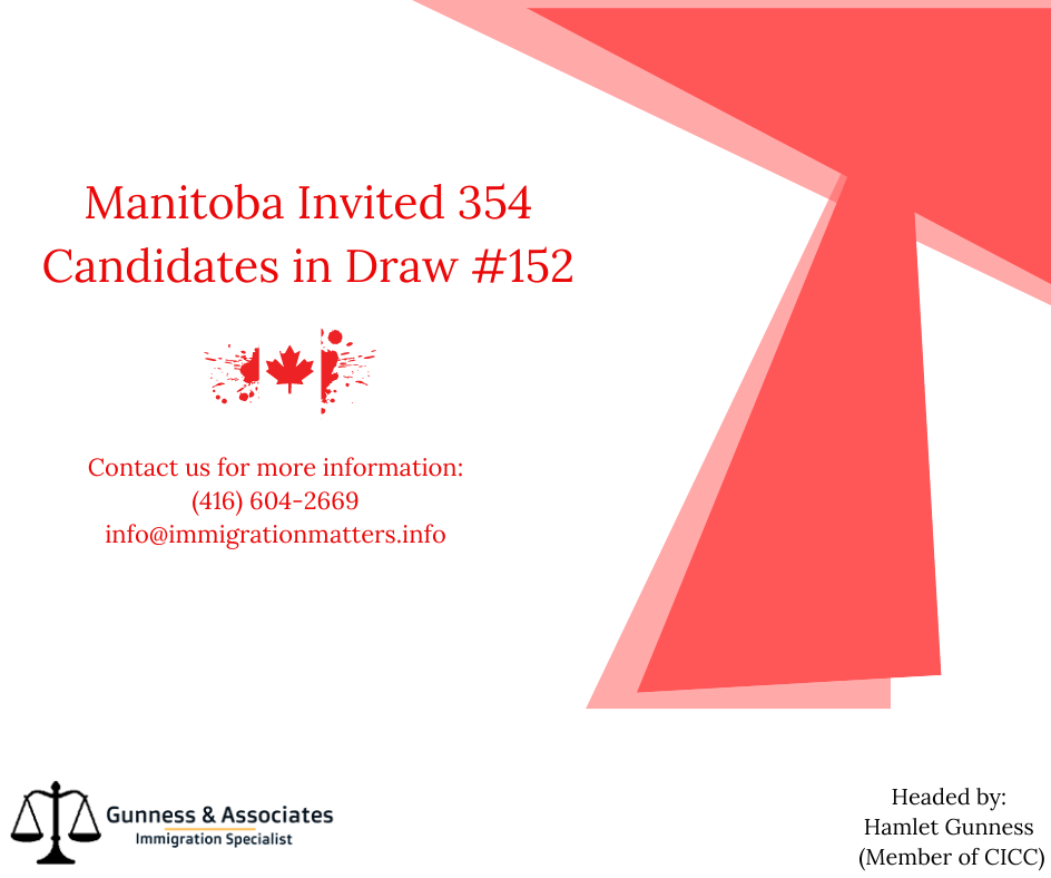 Manitoba Invited 354 Candidates in Draw #152