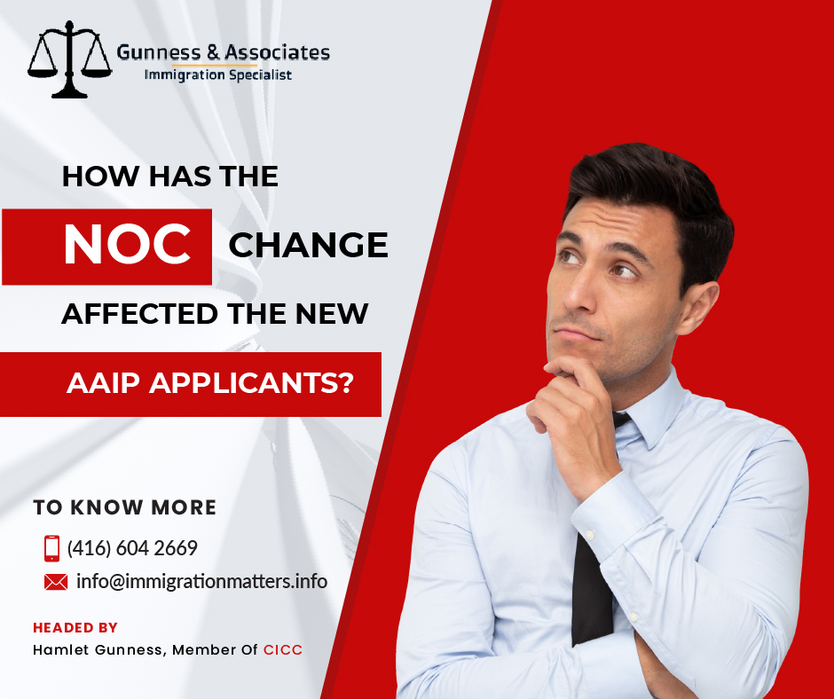 How has the NOC change affected the new AAIP applicants?