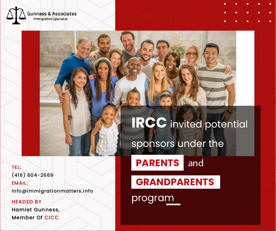 Potential sponsors invited by IRCC under the PGP