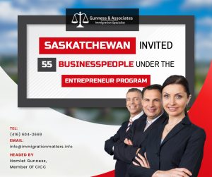 Saskatchewan invited 55 business people under the Entrepreneur Program