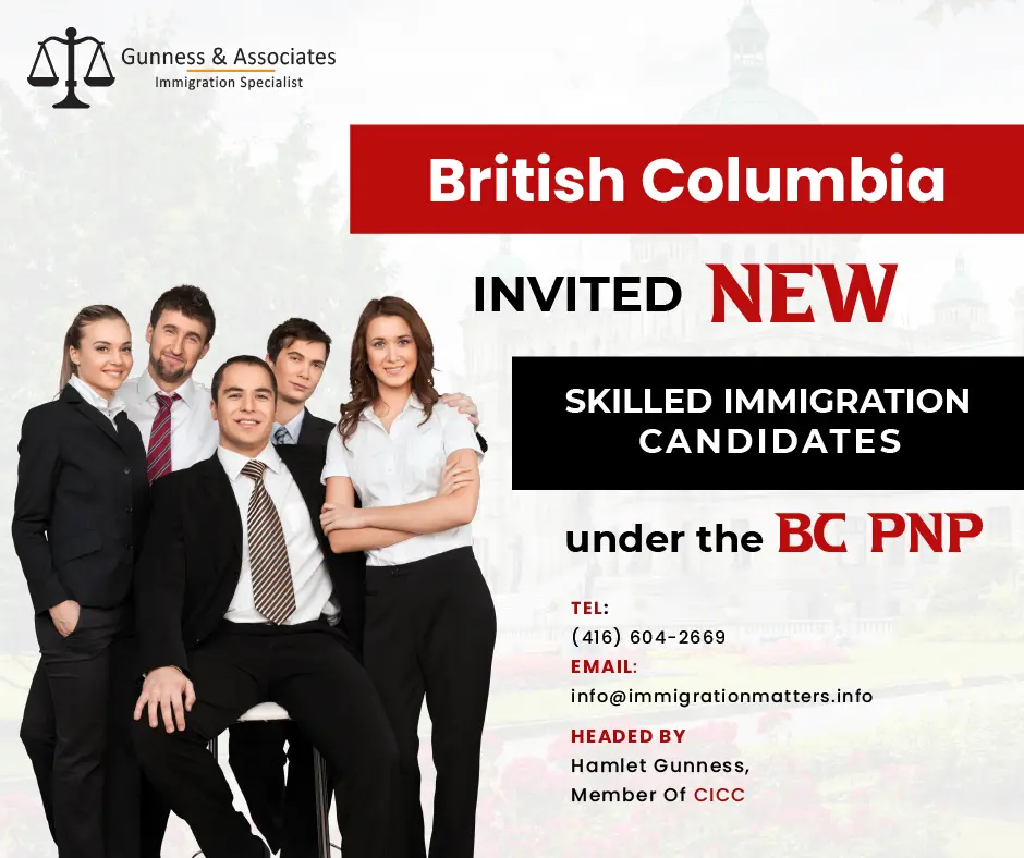 British Columbia invited new Skilled Immigration candidates under the BC PNP