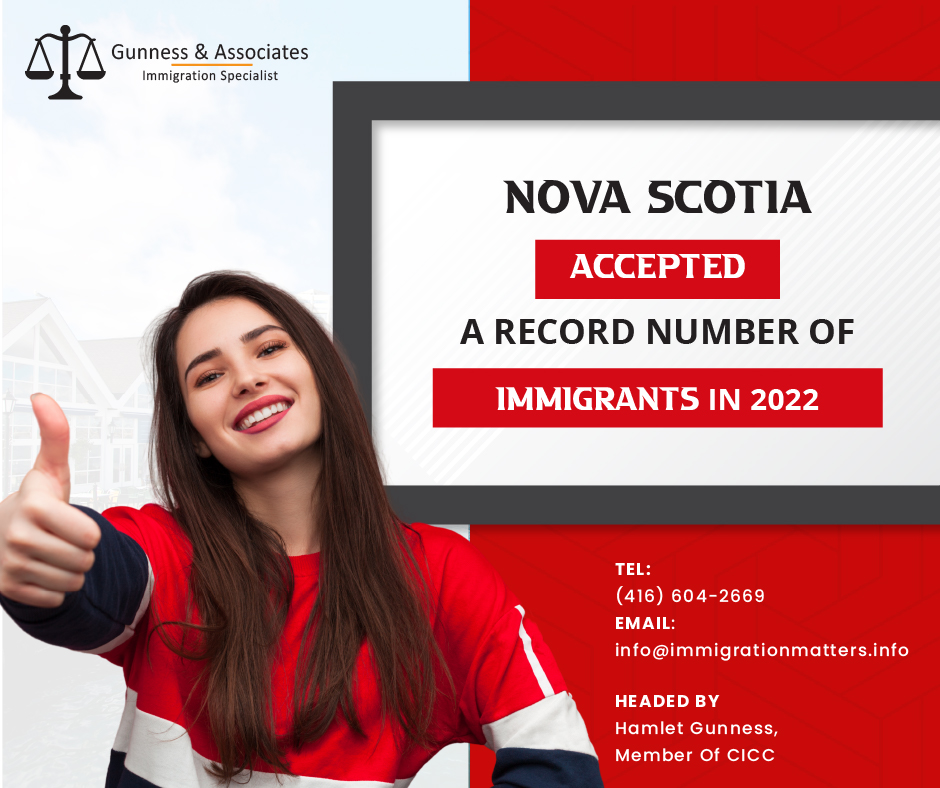 Nova Scotia accepted a record number of immigrants in 2022