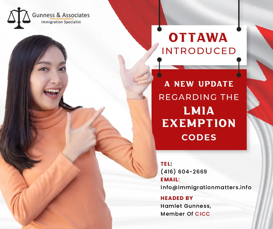 Ottawa introduced a new update regarding the LMIA exemption codes