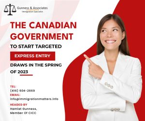 The Canadian Government started targeting Express Entry draws spring 2023. Express Entry's targeted draws are expected to be released in spring 2023 to provide greater flexibility to meet changing economic objectives and government priorities. The Canadian Government aims to contribute substantially to sustainable long-term development and economic growth by selecting individuals with specific talents and expertise. 