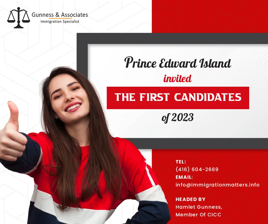 Prince Edward Island invited the first candidates of 2023 under PEI PNP