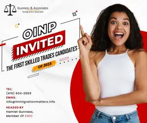 OINP invited 1,252 candidates under the first skilled trades stream of 2023