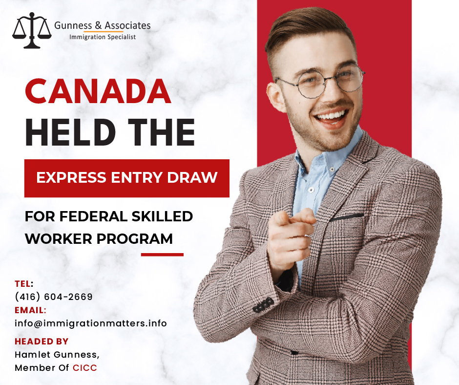 On February 2, 2023, the next day after Express Entry draw #239, Immigration, Refugees and Citizenship Canada (IRCC) issued 3,300 Invitations to Apply (ITA) to candidates under the Federal Skilled Worker Program (FSWP) in the new FSW-targeted draw. In round #240, the cut-off score was 489 points.The tie-breaking rule for this round was March 29, 2022, at 16:09:00 UTC. As of February 1, 2023, there were 239,415 profiles registered in the Express Entry pool, 598 fewer compared to the previous update. In 2023, in total, Canada issued 15,193 invitations.This is the first Federal Skilled Worker Program to be held since the launch of Express Entry. All of these applicants are qualified to submit a Canada Permanent Resident application.More about the Express Entry Draw for FSWPDetails of the 2023 Express Entry Draws with invitation rounds, date, program, issued invitations, and minimum score for each draw are listed in the table belowDate
Round
Program
Invitations issued
Minimum Score
Feb 2, 2023
240
Federal Skilled Worker
3,300
489
Feb 1, 2023
239
Provincial Nominee Program
893
733
Jan 18, 2023
238
No Program Specified
5,500
490
Jan 11, 2023
237
No Program Specified
5,500
507Express Entry Federal Skilled Worker ProgramOne of the three programmes in Canada's Express Entry system for processing immigration applications is the Federal Skilled Worker (FSW) programme. Candidates with no connections to Canada who may have foreign work experience are eligible to apply for permanent residency through the FSW programme.This programme is for skilled individuals who want to permanently immigrate to Canada and have work experience abroad.Based on their education, relevant expertise, proficiency in English and/or French, and other requirements, skilled employees are chosen as permanent residents. They frequently succeed in Canada due to these factors.As of January 1, 2015, creating an Express Entry profile is the first step in becoming a skilled worker eligible for:Federal Skilled Worker Program,
Federal Skilled Trades Program, and
Canadian Experience Class.Want to know more details about “Canada held the first PNP-targeted Express Entry draw of 2023” you can contact one of our immigration specialists at  Gunness & Associates.Tel: (416) 604-2669
Email: info@immigrationmatters.infoGunness & Associates has helped thousands of people successfully immigrate to Canada with their families. Our skilled and experienced immigration experts have the expertise to accurately examine your case and advise you on the best method of proceeding to best serve your needs.For honest and straightforward advice, contact the experts
at Gunness & Associates.Get a free AssessmentJoin our newsletter and get up-to-date immigration news Click hereAll rights reserved ©2022 Gunness & Associate
