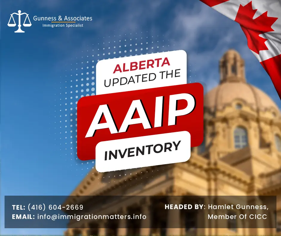 Alberta updated the AAIP inventory