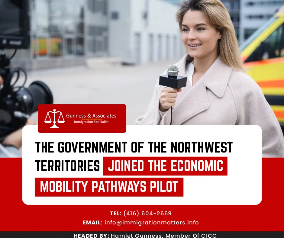 The Government of the Northwest Territories (GNWT) joined the Economic Mobility Pathways Pilot (EMPP) to help employers tackle the issues they face in the labor market and hire skilled refugees overseas. Through the pilot, the GNWT allows employers to access a pool of potential employees and partner with non-governmental organizations (NGOs) to hire candidates under the EMPP. Partner NGOs help employers find eligible candidates and provide them with employment and immigration-related resources and services. NGOs will charge employers between $5,000 and $10,000 to recruit employees through the EMPPIn order to provide employers with new options to address the realities of the labor market in the Northwest Territories (NWT) and Canada, the GNWT has chosen to take part in this trial. Employers will have access to a fresh pool of candidates thanks to the trial. - R.J. Simpson, Minister of Education, Culture and Employment "The Economic Mobility Pathways Pilot will open up a new pool of candidates for NWT employers while giving refugees the opportunity to settle in the territory and begin a new life. Immigration is one way that the GNWT can help create and develop a robust labor pool from which to draw people, complementing the existing pool of NWT inhabitants, as so many NWT businesses and economic sectors need to rebuild after the COVID-19 pandemic.”– The Honourable Sean Fraser, Minister of Immigration, Refugees, and Citizenship"The Economic Mobility Pathways Pilot is a ground-breaking initiative that gives employers access to a new pool of global talent while allowing skilled refugees to start a fresh life and career in Canada. I'm excited to engage with GNWT as a partner in the EMPP and to continue to deliver  immigration services that assist employers in solving critical labor shortages.”Economic Mobility Pathways Pilot The Economic Mobility Pathways Pilot (EMPP) combines economic immigration and refugee resettlement. It's a path thatassists skilled refugees in entering Canada through current economic initiatives.
gives employers access to a fresh group of capable applicants to fill open positions.Want to know more details about the “GNWT joined Economic Mobility Pathways Pilot” you can contact one of our immigration specialists at  Gunness & Associates.Tel: (416) 604-2669 Email: info@immigrationmatters.infoGunness & Associates has helped thousands of people successfully immigrate to Canada with their families. Our skilled and experienced immigration experts have the expertise to accurately examine your case and advise you on the best method of proceeding to best serve your needs.For honest and straightforward advice, contact the expertsat Gunness & Associates.Get a free Assessment Join our newsletter and get up-to-date immigration news Click hereAll rights reserved ©2022 Gunness & Associate