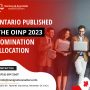 Ontario published the OINP 2023 nomination allocation