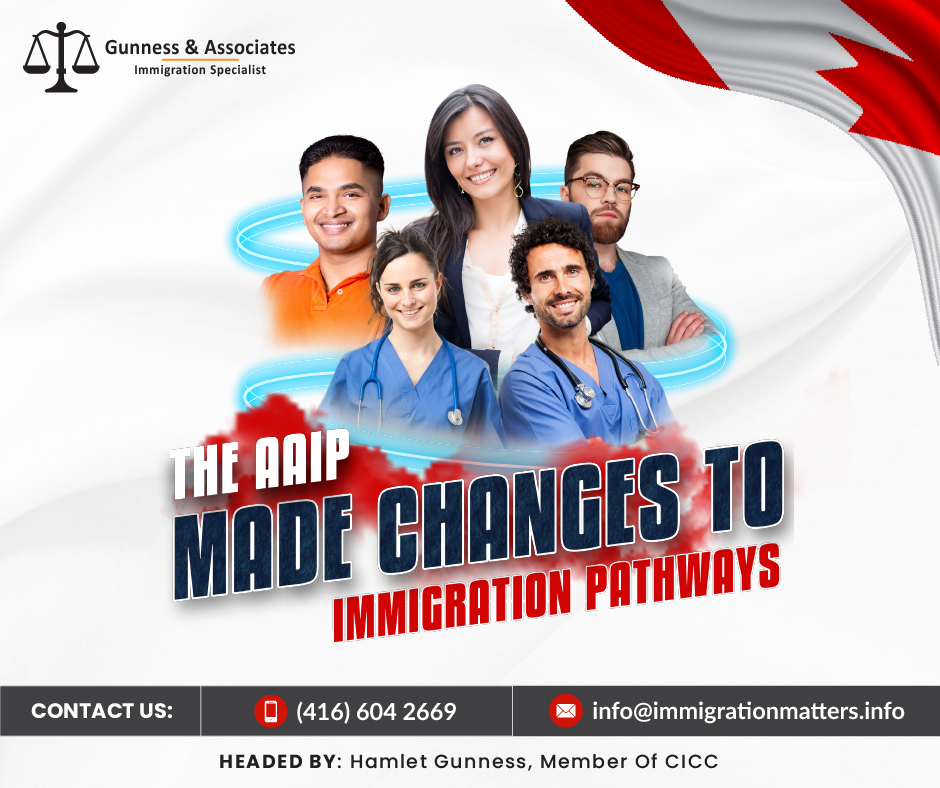 On April 3, 2023, the AAIP made changes to immigration pathways to allow more in-demand workers and entrepreneurs to become permanent residents and immigrate to the province. According to the announcement, the AAIP will use up to 30 percent of available Express Entry allocations for the Dedicated Healthcare Pathway, allowing healthcare workers with an Alberta job offer to immigrate to the province. Additionally, Alberta reduced the minimum investment requirements for the AAIP Rural Entrepreneur Stream from $200,000 to $100,000 and removed the SettlementOrganization Endorsement Letter Requirement for the AAIP Rural Renewal Stream. Most importantly, the AAIP will participate in the Economic Mobility Pathways Pilot (EMPP) to help refugees immigrate to the province through existing economic programs. In order to attract and retain workers, Alberta is streamlining the application process for the rural renewal stream. The Rural Renewal Stream will enable rural towns to attract, hire, and accept newcomers based on local requirements by doing away with the need for a letter from a settlement agency.Finally, Alberta provided a new AAIP phone line as an additional option to contact the AAIP. Alberta Advantage Immigration Program An economic immigration program named the Alberta Advantage Immigration Program (AAIP) suggests individuals for Alberta permanent citizenship. Candidates must have the necessary skills to fill open positions in Alberta or have plans to buy or launch a business there. In addition, they must be able to support their families. The Canadian and Albertan governments manage the program.You, your spouse or common-law partner, and any dependent children can apply for permanent residence status if you are nominated through the program. Applications for permanent citizenship are processed by Immigration, Refugees, and Citizenship Canada.Want to know more details about “The AAIP made changes to immigration pathways" you can contact one of our immigration specialists at  Gunness & Associates.Tel: (416) 604-2669 Email: info@immigrationmatters.infoGunness & Associates has helped thousands of people successfully immigrate to Canada with their families. Our skilled and experienced immigration experts have the expertise to accurately examine your case and advise you on the best method of proceeding to best serve your needs.For honest and straightforward advice, contact the expertsat Gunness & Associates.Get a free Assessment Join our newsletter and get up-to-date immigration news Click hereAll rights reserved ©2023 Gunness & Associate