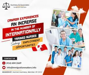 Canada's provinces are making it easier for internationally trained nurses to work in the country by shortening registration and licensure processes. Atlantic Canada's Nova Scotia College of Nursing (NSCN) has introduced an expedited process for applicants from seven designated countries: the Philippines, India, Nigeria, the United States, the United Kingdom, Australia, and New Zealand. The new process reduces the processing time for nurses licensed in other parts of Canada from five days to just one and for internationally trained nurses from the designated countries from months to a few weeks. The NSCN received over 8,800 new applications through the new process just one week after its launch on May 1, 2023.As stated by NSCN CEO Sue Smith, "I am pleased to share what is truly a first-in-the-country approach to licensing international and Canadian nurses in Nova Scotia." "The new approach is in line with the new goals of healthcare partners and will reduce licensing time significantly, enhance nurse licensure, and decrease administrative needs. For nurses who want to work in our province, the application process is more secure and more rapid which is good news for all Nova Scotians.”Also Read:PRINCE EDWARD ISLAND TO HIRE INTERNATIONALLY TRAINED NURSES IN DUBAICANADA IS ACTIVELY RECRUITING INTERNATIONALLY TRAINED NURSES AND OTHER HEALTHCARE PROFESSIONALSIRCC ANNOUNCED THE AGRI-FOOD PILOT PROGRAM EXTENSIONCANADA INTRODUCED NEW INSTRUCTIONS FOR STUDY PERMIT APPLICATIONSThe COVID-19 pandemic, according to Michelle Thompson, minister of health for the province, made the need for a faster process evident.“The province needs more nurses, and we need to make it simpler for nurses who want to move here and start new lives to quickly start working, she said.”Are you an Internationally Trained Nurse, or Medical Professional? Looking to migrate to Canada and start a booming Career there? You need a free assessment from Gunness & AssociatesCanada is actively recruiting internationally trained nurses and other healthcare professionals Healthcare authorities recruited overseas to address a severe labor shortage last year, resulting in increased immigration from internationally-trained nurses, orderlies, and other healthcare workers.According to the latest data, 2,595 new permanent residents came to fill healthcare openings through the Express Entry system last year, up 28.1% from 2,025 the previous year. Last year, Immigration, Refugees and Citizenship Canada (IRCC) made nurse aides and orderlies eligible for the Express Entry Federal Skilled Worker (FSW) program, as demand was very high for these highly-skilled workers. The following job titles and occupational codes are included in Canada's National Occupational Classification (NOC) 2021 system of identifying occupations:nurse aide or orderly – (NOC) 33102
medical chemist – (NOC) 21101
medical archivist – (NOC) 12111
medical examiner – (NOC) 41310
medical secretary – (NOC) 13112
medical biochemist – (NOC) 21101
medical physicist – (NOC) 21100
health care assistant – (NOC) 33102
medical laboratory assistants and related technical occupations – (NOC) 33101
other assisting occupations in support of health services – (NOC) 33109Want to know more details about “Canada experiences an increase in the number of internationally trained nurses seeking employment opportunities” you can contact one of our immigration specialists at  Gunness & Associates.Tel: (416) 604-2669 Email: info@immigrationmatters.infoGunness & Associates has helped thousands of people successfully immigrate to Canada with their families. Our skilled and experienced immigration experts have the expertise to accurately examine your case and advise you on the best method of proceeding to best serve your needs.For honest and straightforward advice, contact the expertsat Gunness & Associates.Get a free Assessment Join our newsletter and get up-to-date immigration news Click hereAll rights reserved ©2023 Gunness & Associates