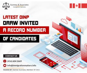 On May 5, 2023, the Ontario Immigrant Nominee Program (OINP) conducted the latest OINP draw under the Human Capital Priorities Stream. In the latest tech draw, the OINP issued 1,863 targeted Notifications of Interest (NOIs) to candidates with work experience in one of the in-demand tech occupations. Those candidates' CRS Express Entry score was between 475-482 points. The OINP invited candidates under nine national occupational codes (NOC) in this draw. In 2023, Ontario issued 13,740 invitations under all streams of OINP, including 5,402 candidates under the Human Capital Priorities Stream.The draw took place to select candidates who had created profiles for the Express Entry System of Immigration, Refugees, and Citizenship Canada (IRCC) between May 5, 2022, and May 5, 2023.Invited Occupations in the Latest OINP drawIn the latest OINP draw the invited candidates had to have work experience, in particular, National Occupation Classification (NOC) categories, such as:20012 - Computer and information systems managers.
21211 - Data Scientists.
21223 - Database analysts and data administrators.
21230 - Computer systems developers and programmers.
21231 - Software engineers and designers.
21232 - Software developers and programmers.
21233 - Web designers.
21234 - Web developers and programmers.
21311 - Computer engineers (except software engineers and designers).What are the Eligibility requirements for the Ontario Human Capital Priorities Stream?The following requirements must be met by applicants in order in order to be eligible for the Ontario Human Capital Priorities Stream (HCPS):have an active Express Entry profile for the Federal Skilled Worker Program (FSWP) or the Canadian Experience Class (CEC).
 have a Canadian bachelor's, master's, or doctorate degree, or an Education Credential Assessment (ECA) of a foreign degree that is equivalent.
English or French proficiency must be at least CLB level 7 (IELTS/CELPIP/TCF/TEF) or higher.
possess the necessary settlement funds to support themselves and any dependent family members, as well as an Ontario job offer.Also read, the latest Canadian Immigration News:ONTARIO INVITED CANDIDATES UNDER THE EMPLOYER JOB OFFER IN-DEMAND SKILLS STREAMONTARIO TO INVEST $25 MILLION TO INCREASE THE SKILLED IMMIGRATION INTAKEONTARIO ISSUED 889 INVITATIONS UNDER THE THREE OINP STREAMSWant to know more details about the “Latest OINP draw invited a record number of candidates” you can contact one of our immigration specialists at  Gunness & Associates.Tel: (416) 604-2669 Email: info@immigrationmatters.infoGunness & Associates has helped thousands of people successfully immigrate to Canada with their families. Our skilled and experienced immigration experts have the expertise to accurately examine your case and advise you on the best method of proceeding to best serve your needs.For honest and straightforward advice, contact the expertsat Gunness & Associates.Get a free Assessment Join our newsletter and get up-to-date immigration news Click hereAll rights reserved ©2023 Gunness & Associates