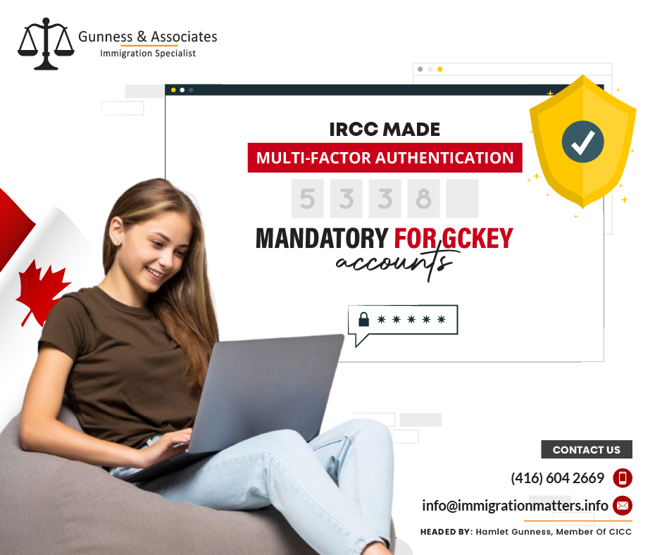 Authentication mandatory for GCKey accounts