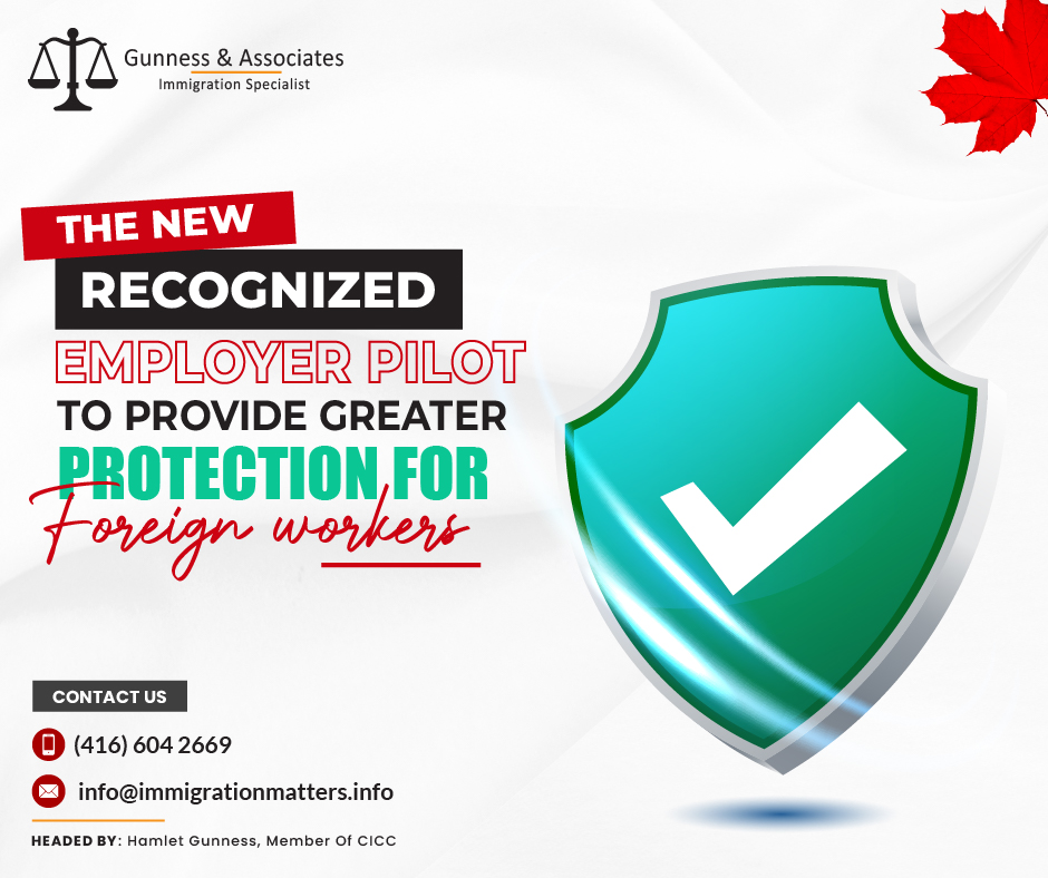 The new Recognized Employer Pilot to provide greater protection for foreign workers. In early 2020, COVID-19 outbreaks among migrant farm workers caused produce sections of Canadian grocery stores to become increasingly empty. The workers are hired through Canada’s Temporary Foreign Worker Program, which has been accused of abuse due to unsafe workplaces and living conditions. The program will be altered in September with a new initiative, Recognized Employer Pilot, to reduce the administrative burden on employers with the highest worker protection level. The pilot will last three years and help prevent workplace and living conditions from deteriorating. The power imbalance between employers and workers is the root of the problem, which is caused by employer-specific work permits and the tenuous immigration status of workers.What is the new Recognized Employer Pilot? On August 8, 2023, the Canadian Government announced the Recognized Employer Pilot (REP) to make it easier for repeat Temporary Foreign Worker Program (TFWP) employers to hire foreign workers. Employers with at least three positive Labour Market Impact Assessments (LMIAs) in the same occupation over the past five years can participate in REP. It will be rolled out in two stages:with the first stage beginning in September 2023 for employers in the Primary Agriculture stream and 
the second stage starting in January 2024 for all other industry sectors. When hiring new workers through the LMIA Online Portal, recognized businesses can benefit from validity periods of up to 36 months and access to a quicker LMIA application. The REP, which is intended to improve administrative efficiency, will include the following features:Employers will have faster and more predictable access to labour
stronger workers protection, and
more flexibility for the Canadian labour market.What are the Eligibility Requirements for the new Recognized Employer Pilot?When an employer applies for the Recognized Employer Pilot (REP), Service Canada will perform an initial, comprehensive assessment of your LMIA application to evaluate your eligibility for the REP. You may be eligible for the REP if you meet the following criteria:In the last five years, you've received at least three positive Labour Market Impact Assessment (LMIA) decisions to hire temporary foreign workers (TFWs) for positions on the REP occupations list.
You meet the highest standards for working conditions, living settings, and worker protection, as demonstrated by your history with the TFW Program (TFWP), and 
you commit to follow the regular TFWP requirements.To apply for the REP, you are not required to provide additional information. You can apply for REP at the same time that you submit your LMIA. Service Canada will decide whether you're eligible depending on your TFWP history. Even if you are not approved for the REP, you will receive an LMIA decision.If you’re an employer and looking to get an LMIA or hire a foreign skilled worker for your business get an assessment with Gunness & AssociatesThe REP is divided into two stages REP is rolled out in two stages:the first stage beginning in September 2023 for employers for five specific occupations and 
the second stage starting in January 2024 for all other industry sectors. 
Occupations list for the first stage of REPApplications for positions on Employment and Social Development Canada's (ESDC) Phase 1 REP occupations list will be accepted starting in September 2023. These occupations have been evaluated to be in high demand and to have a shortage of domestic labour.Employers must offer the hourly wage rate at a minimum in occupations with wage floors. Annual wage levels are offered only for illustration purposes. Occupations in the first REP stage are: NOC code 2011NOC code 2021Occupations843185100Livestock labourers8431, 861185101Harvesting labourers843184120Specialized livestock workers and farm machinery operators843285103Nursery and greenhouse labourersOccupations list for the Second stage of REP Applications for positions on ESDC's Phase 2 REP occupations list will be accepted starting in January 2024. These occupations have been evaluated to be in high demand and to have a shortage of domestic labour.Employers must offer the hourly wage rate at a minimum in occupations with wage floors. Occupations in the second REP stageWhat are the updated LMIA applications  processing times for 2023?Based on statistics from all processing centers, the current average LMIA processing times have increased for the Permanent residence Stream, Agricultural stream, and In-home caregivers. Global Talent Stream - 10 business days (-3 days)
Agricultural stream - 16 business days (+5 days)
Seasonal Agricultural Worker Program - 6 business days (-1 day)
Permanent residence Stream - 60 business days (+6 days)
In-home caregivers – 24 business days (+1 day)
High-wage Stream - 37 business days (-3 days)
Low-wage Stream - 44 business days (-6 days)Join our RSS Feed Want to know more details about “The new Recognized Employer Pilot to provide greater protection for foreign workers” you can contact one of our immigration specialists at  Gunness & Associates.Tel: (416) 604-2669 Email: info@immigrationmatters.infoGunness & Associates has helped thousands of people successfully immigrate to Canada with their families. Our skilled and experienced immigration experts have the expertise to accurately examine your case and advise you on the best method of proceeding to best serve your needs.For honest and straightforward advice, contact the expertsat Gunness & AssociatesGet a free Assessment Join our newsletter and get up-to-date immigration news Click hereAll rights reserved ©2023 Gunness & Associates