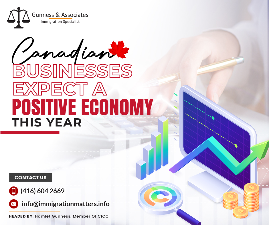 Canadian business owners are optimistic about the future as inflation slows, with many planning to hire. Eight in ten business leaders report their businesses are growing, and 76% are hopeful about their performance over the next five years. Despite a slowdown in job growth and the housing crisis, 65.9% of businesses remain optimistic about the next 12 months. Foreign investors with similar optimism can gain permanent residence via the Start-Up Visa (SUV) program. This program, which has launched 200 start-ups since 2013, considers angel investors, venture capital funds, and business incubators. Investment requirements are $75,000 from angel investors, $200,000 from venture capital funds, or acceptance into a business incubator program.You must meet the following requirements to be eligible for the Start-up Visa Program:You must have a qualifying business
A letter of support from a designated organization is required
meet the language requirements, and
Before you start your business, you should have enough money to settle and live in Canada.
Start-up Visa Program is projected to increase by roughly 80%According to Immigration, Refugees and Citizenship Canada (IRCC), the Start-Up Visa (SUV) program saw a slight dip in September compared to August. Still, overall numbers are significantly higher than last year. In September 2023, Canada welcomed 145 new permanent residents through the SUV, down 17.1% from 175 in August. However, this follows a record month in August, up 30% from July. IRCC plans to increase admissions substantially for Start-Up Visa applicants. Current annual admissions of 1,000 will rise to 3,500, 5,000, 6,000, and 6,000 in 2023, 2024, 2025, and 2026, respectively. As of September, Canada had welcomed 770 new permanent residents through the SUV, potentially reaching 1,027 by year-end. This would signify a 78.6% increase over the previous year.The popularity of the Start-Up Visa (SUV) increased in August as 175 new permanent residents settled in Canada through the program, a 29.6% increase from July. Join our RSS Feed Want to know more details about the “Canadian businesses expect a positive economy this year” you can contact one of our immigration specialists at  Gunness & Associates.Tel: (416) 604-2669 Email: info@immigrationmatters.infoGunness & Associates has helped thousands of people successfully immigrate to Canada with their families. Our skilled and experienced immigration experts have the expertise to accurately examine your case and advise you on the best method of proceeding to best serve your needs.For honest and straightforward advice, contact the expertsat Gunness & AssociatesGet a free Assessment Join our newsletter and get up-to-date immigration news Click hereAll rights reserved ©2023 Gunness & Associates