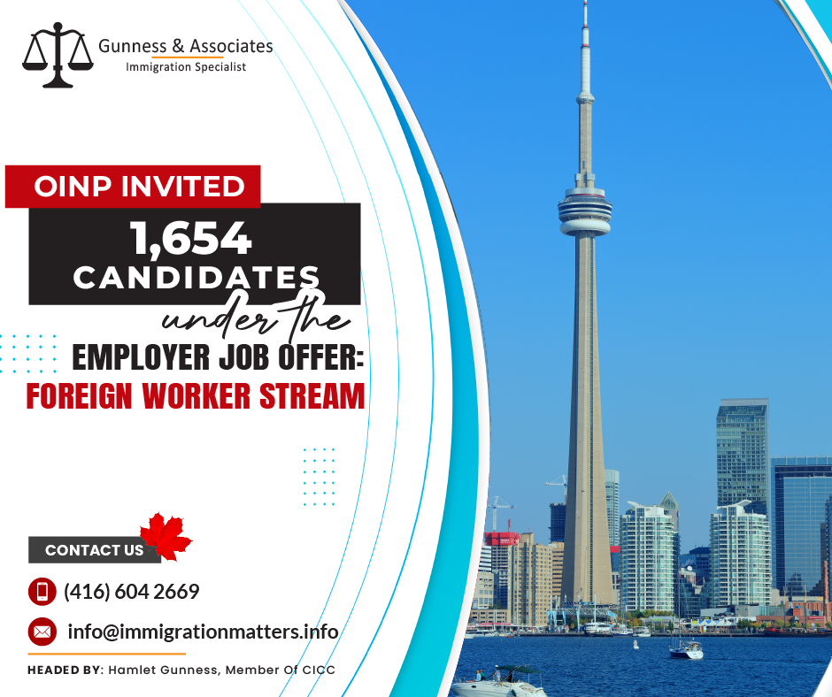 On January 19, 2024, the Government of Ontario held the latest Ontario OINP draw in the Employer Job Offer: Foreign Worker Stream (EJO FW) Stream of the Ontario Immigrant Nominee Program (OINP)