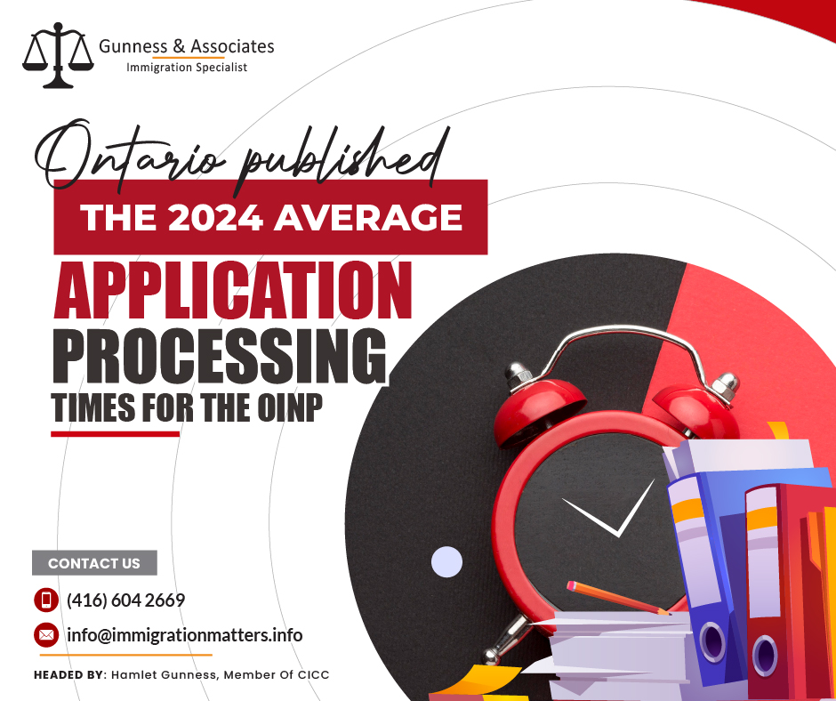 Ontario published the 2024 average application processing times for the OINP
On January 11, 2024, Ontario updated the average processing time in the Ontario Immigrant Nominee Program (OINP). Currently, the processing time for the PhD Graduate and Masters Graduate streams is 30-60 days, and for Ontario’s Express Entry Human Capital Priorities Stream, it is 60-90 days. Processing time for Express Entry French-Speaking Skilled Worker Stream and Employer Job Offer: International Student Stream is 90-120. Moreover, the average processing time for Express Entry Skilled Trades Stream, Employer Job Offer: In-Demand Skills Stream, and Employer Job Offer: Foreign Worker Stream is 120-150 days. The processing time for Ontario’s Expression of Interest (EOI) Assessment in the Entrepreneur Stream still requires less than 30 days, and the application processing depends on the complexity of the business nomination application.#OINP, #Ontario, #processing_times, #PNP, #nomination_certificate