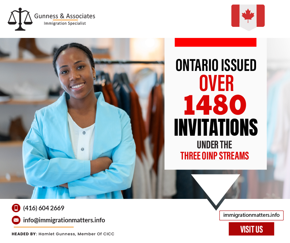 On January 24, 2024, the Government of Ontario invited candidates through 3 Ontario Immigration Nominee Program (OINP) streams. The province issued 1,344 invitations to apply (ITAs) f