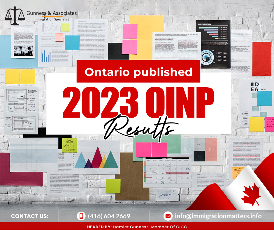 Ontario Published 2023 OINP Results