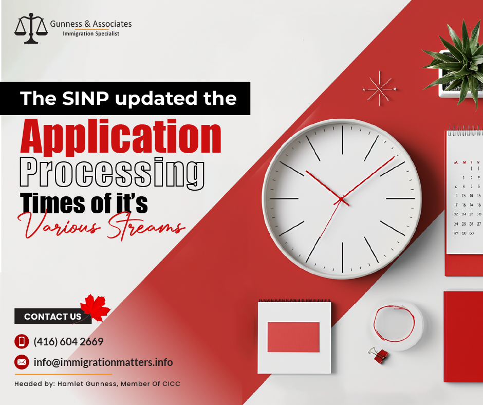 Saskatchewan Updated Application Processing Times for SINP Various Streams