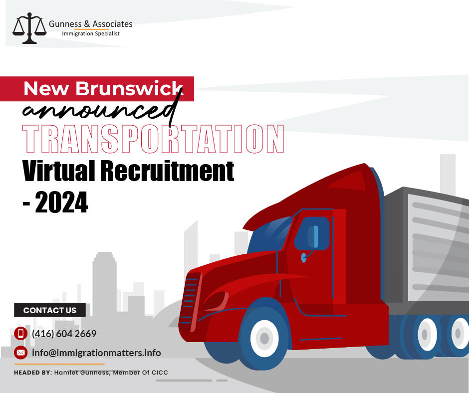 New Brunswick announced Transportation Virtual Recruitment – 2024