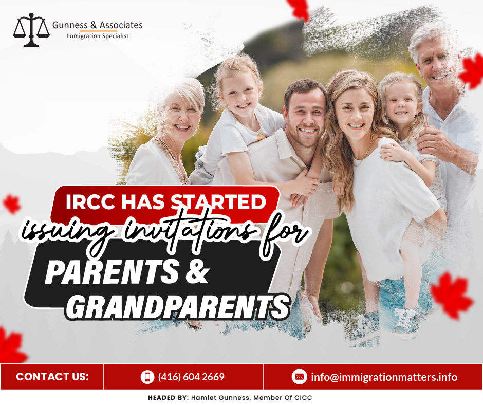 IRCC has started issuing invitations for Parents and Grandparents Program