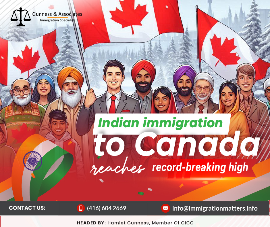 Indian immigration to Canada reaches a record-breaking high