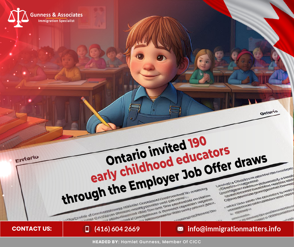 Ontario invited 190 early childhood educators through the Employer Job Offer draws