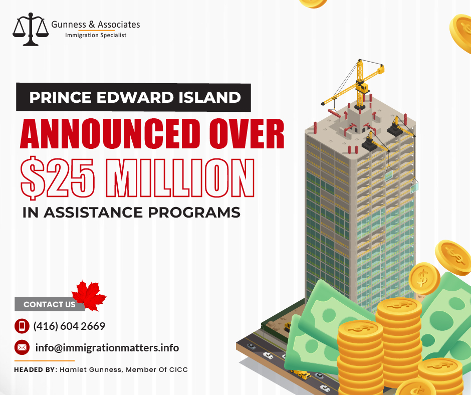 Prince Edward Island announced over $25 million in assistance programs