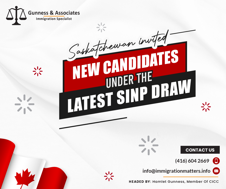 Saskatchewan invited new candidates under the Latest SINP Draw