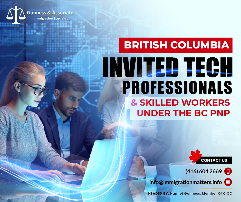 British Columbia invited tech professionals and skilled workers under the BC PNP