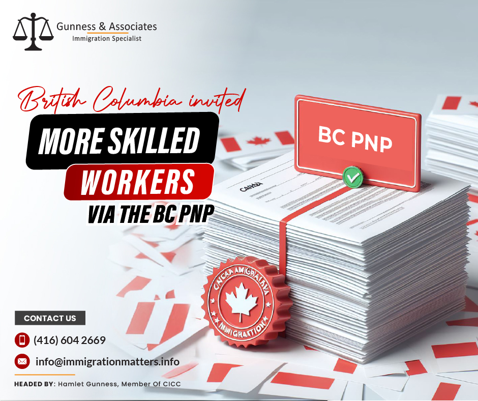 British Columbia invited more skilled workers via the British Columbia PNP