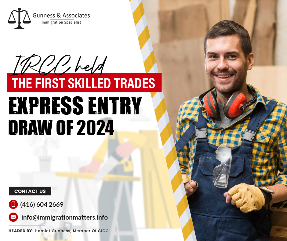 IRCC held the first Skilled Trades Express Entry draw of 2024