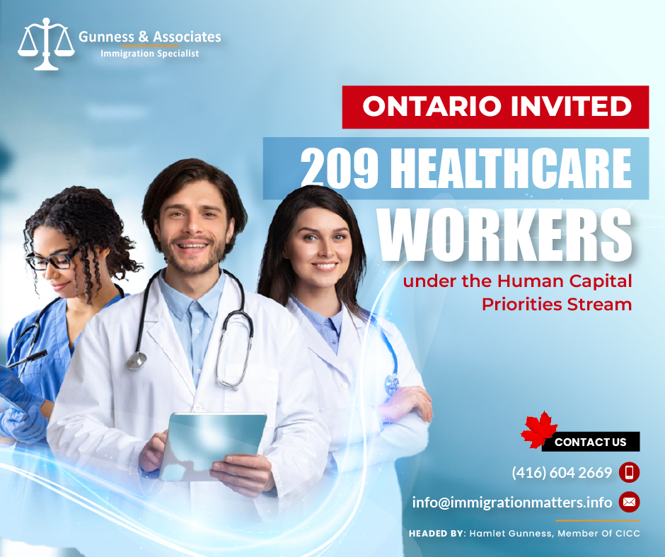 209 healthcare workers invited under Ontario’s Human Capital Priorities Stream