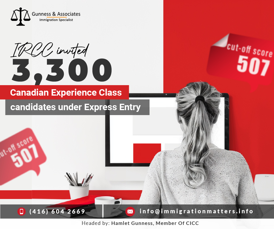 IRCC Invites 3,300 Canadian Experience Class Candidates in the Latest Express Entry Draw