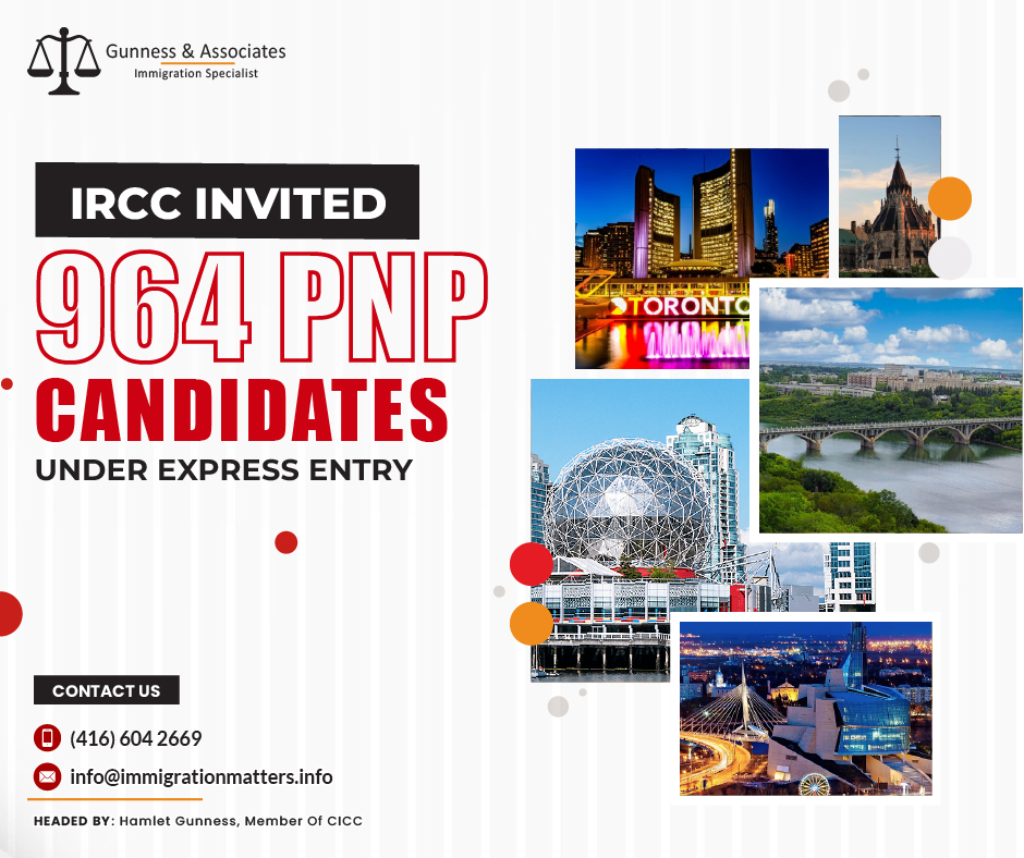 IRCC invited 964 PNP candidates under Fifth Express Entry draw