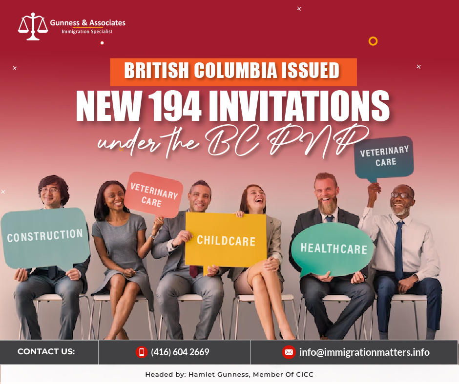 British Columbia Issues 194 New Invitations Under the BC PNP Latest Draw