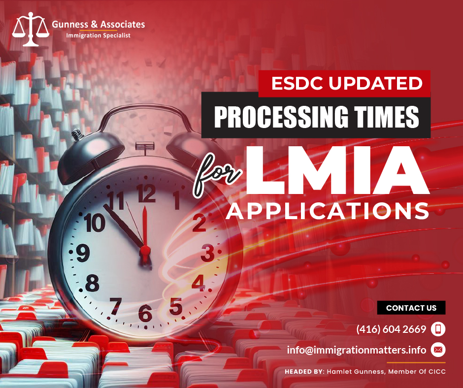 ESDC updated LMIA processing time 2024