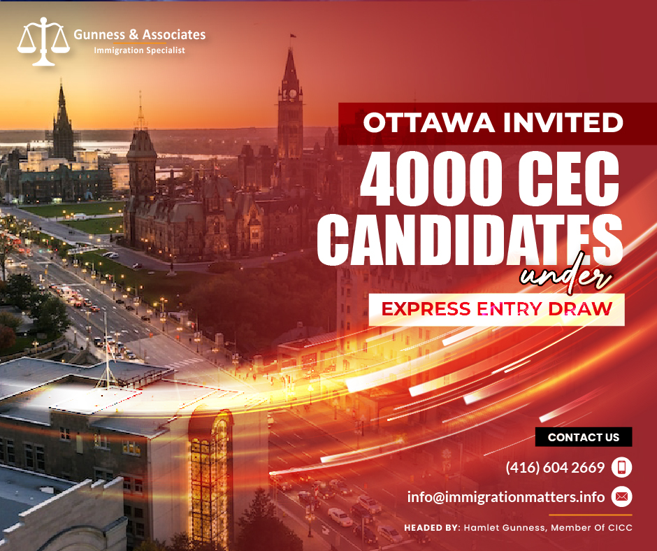 Ottawa Invites 4,000 Canadian Experience Class Candidates Under Express Entry Draw 2025