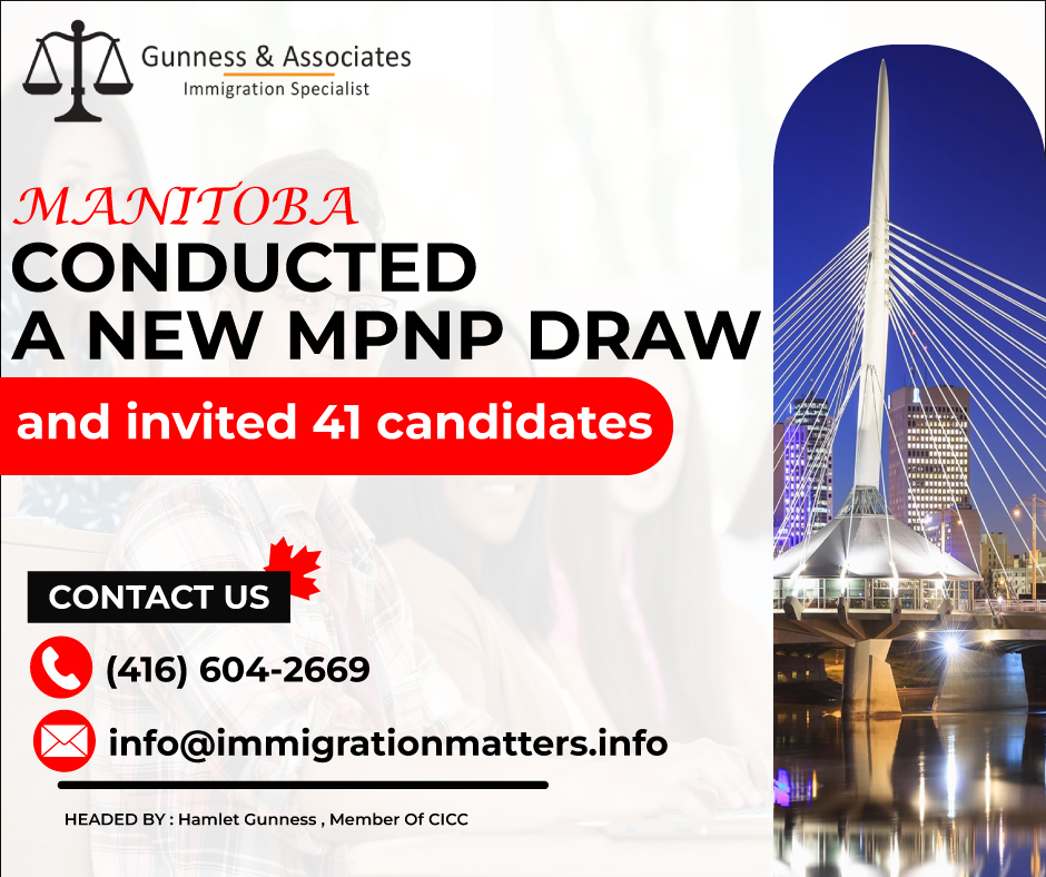 Manitoba Conducts New MPNP Manitoba Draw and Invites 41 Candidates