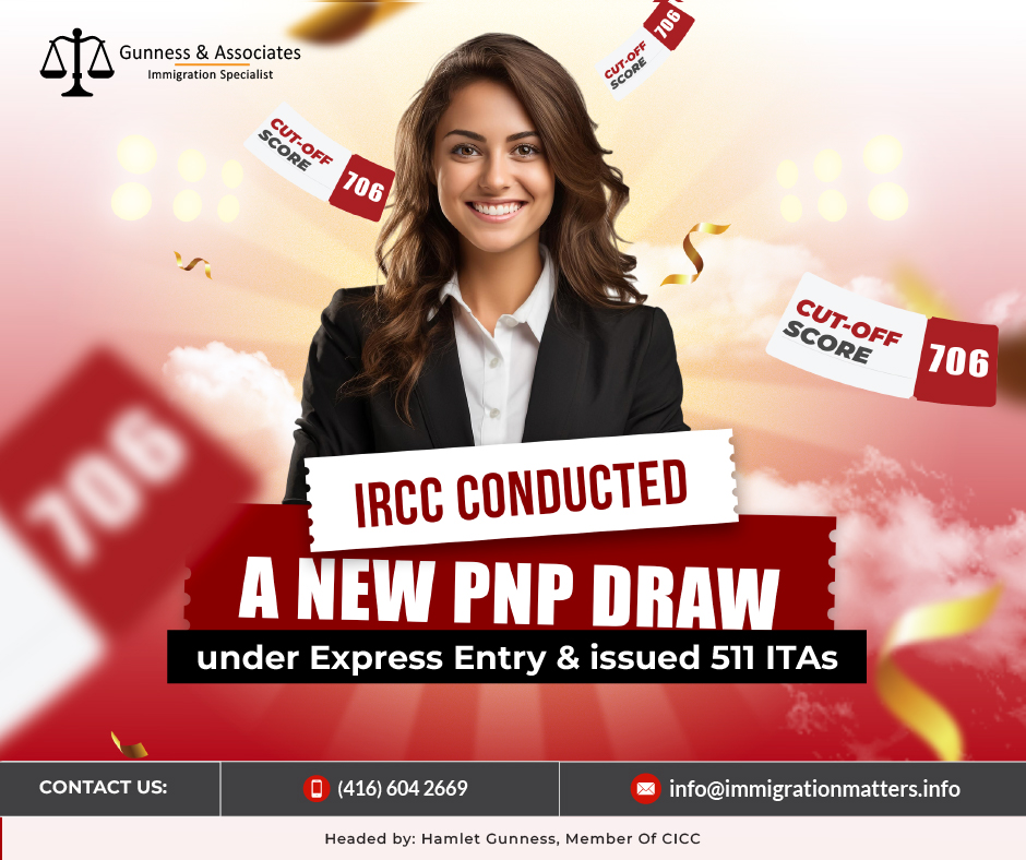 IRCC Issued 511 ITAs in New PNP-Targeted Express Entry Draw for Permanent Residency in Canada